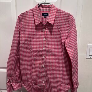 Faconnable Pink and White Checkered Women's Shirt